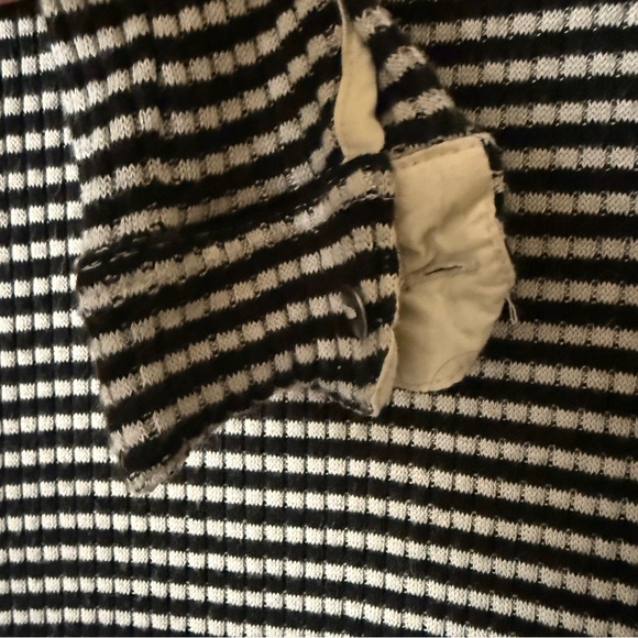 We The Free Free People Striped Henley Thermal Tunic Top Long Sleeve Raw Hem - Picture 5 of 6